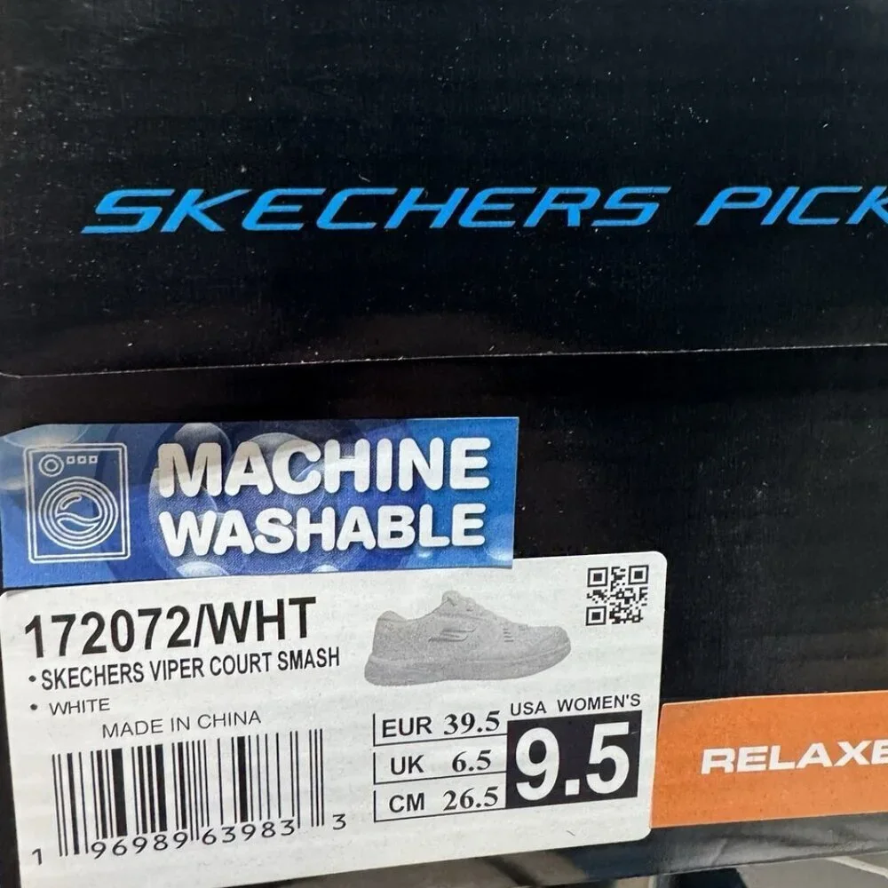 Skechers Womens Viper Court Mash Sneakers White Size 9.5 M